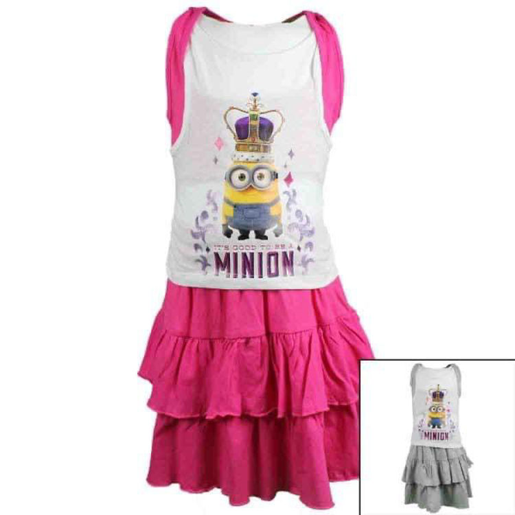 Picture of UN33205- COTTON 2 PCS SET TOP AND SKIRT - MINION